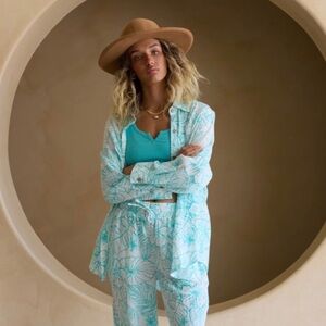 Ocean Drive Gauze Floral Top